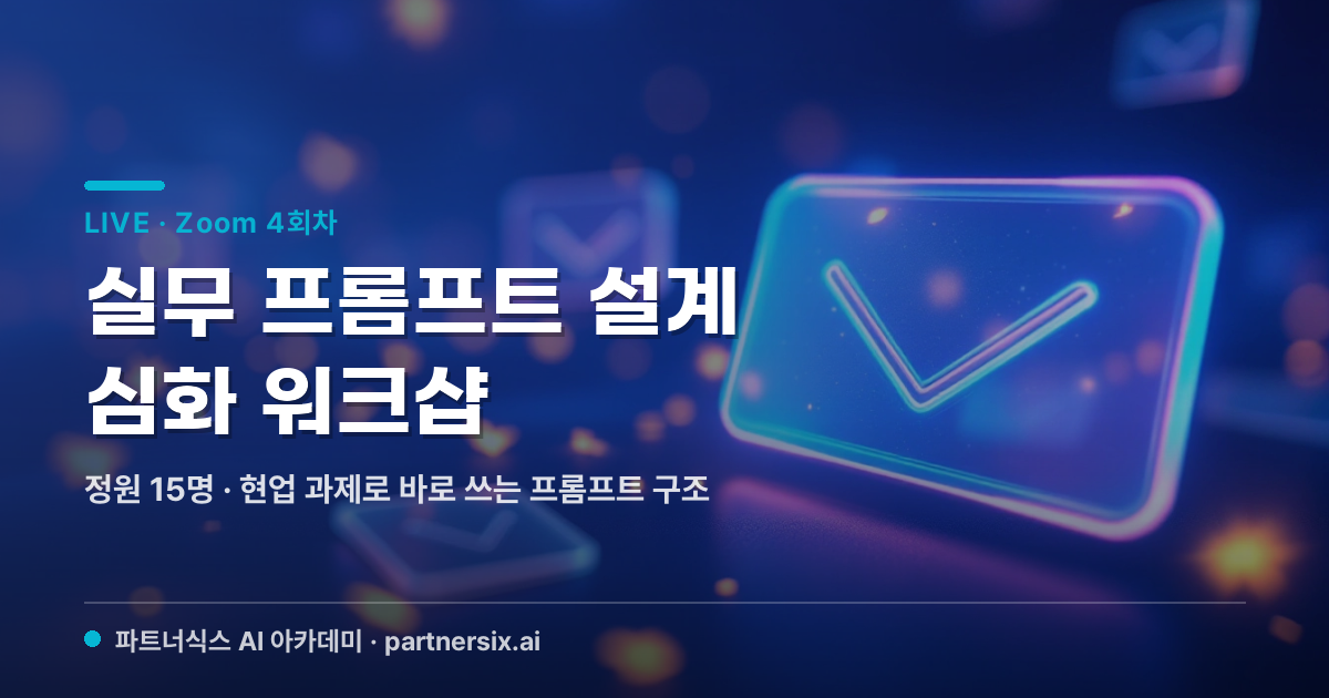 [LIVE] 실무 프롬프트 설계 심화 워크샵